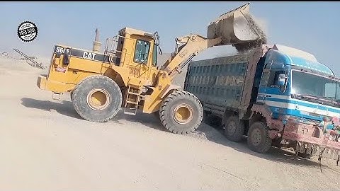 Cat 966f loading dump truck| caterpillar wheel loader loading crush|komatsu,Hard work