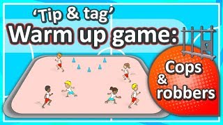 Tip & tag warm-up game: 'Cops & Robbers' (K-6) | Teaching Fundamentals of PE screenshot 2