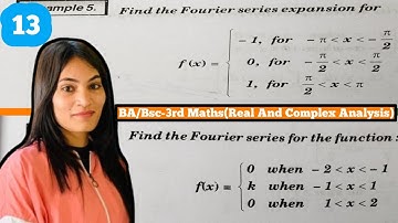 BA/Bsc-3rd Year Maths (Real and Complex Analysis) Chapter-4 (Fourier series) || Example-5(4.2)
