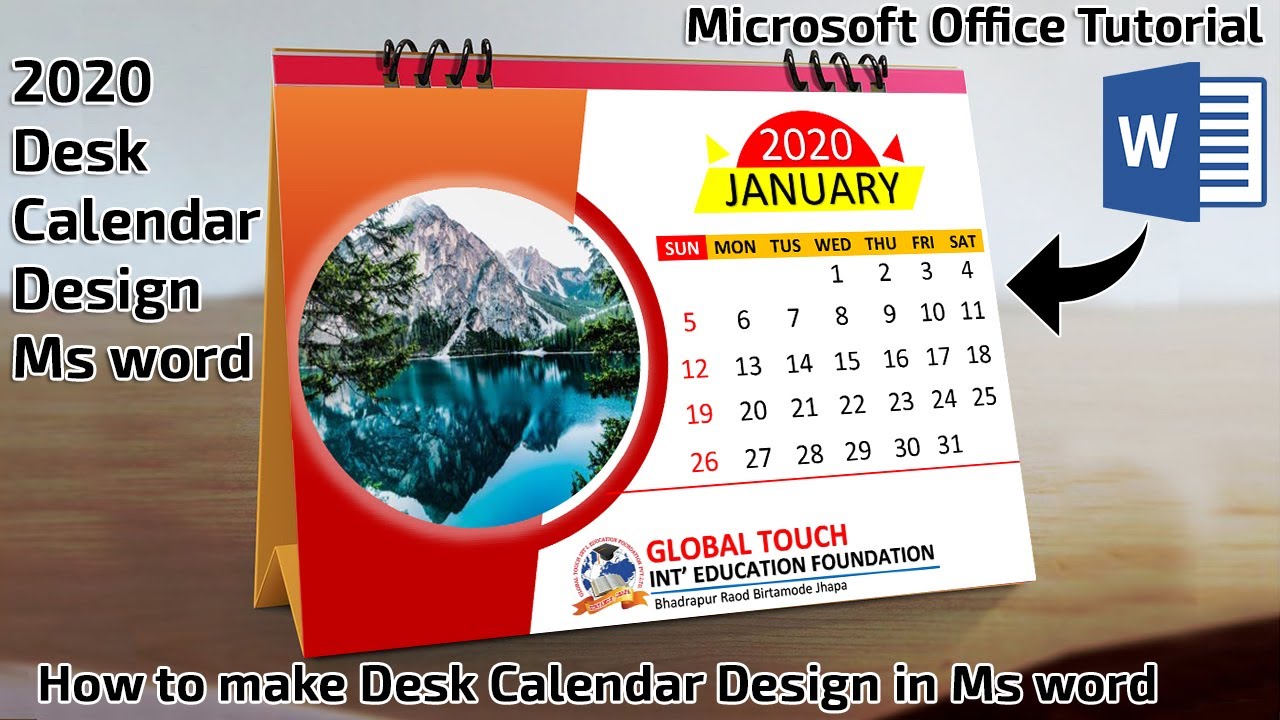 desk-calendar-design-using-microsoft-office-word-ms-word-desk