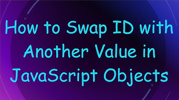 How to Swap ID with Another Value in JavaScript Objects