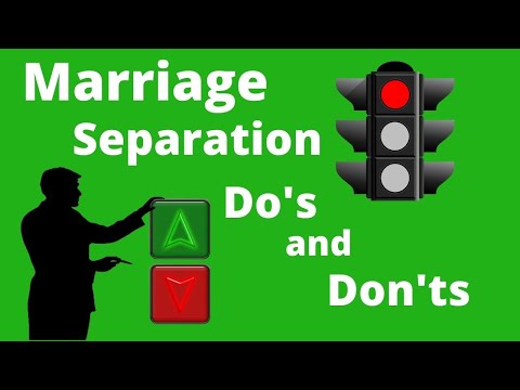 Marriage Separation do&rsquo;s and don&rsquo;ts /   5 big do&rsquo;s and don&rsquo;ts in a  Marriage Separation.