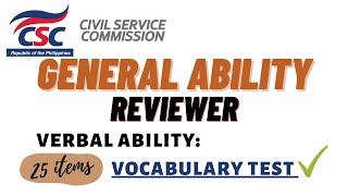 General Ability Verbal Vocabulary Test 