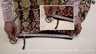 how to take measurement of lehenga waist?