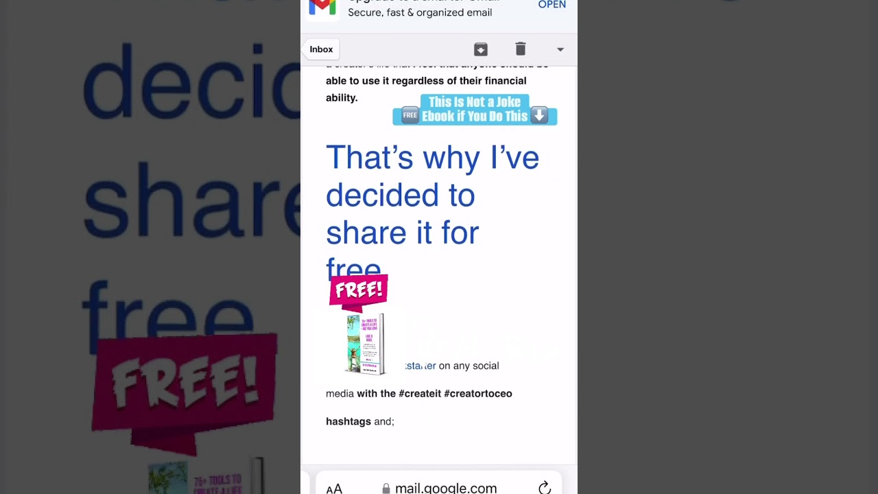 Share our @kickstarter CREATEIT Like a Boss Campaign Anywhere on Social & I’ll 🎁 You My E-Book for 🆓