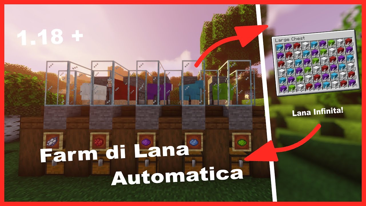 Come Costruire una Farm di Lana Automatica - Minecraft Tutorial 1.18