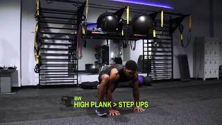 Bodyweight High Plank Step Ups