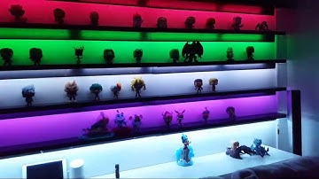 Our Funko Pop! IKEA Led Display Wall (Night Time)