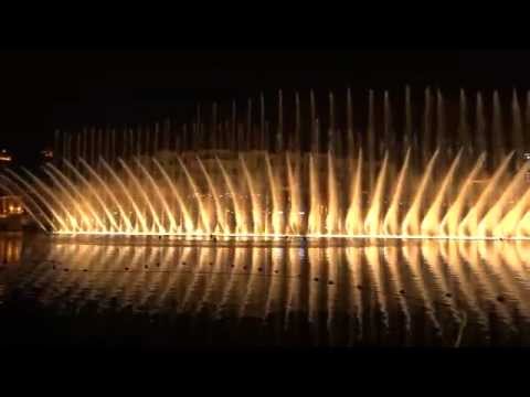 Wasserspiele Am Burj Khalifa In Dubai Youtube