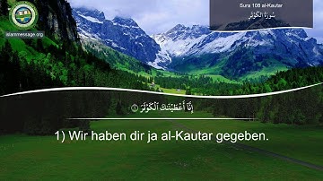 سورة 108. الكوثر (ترجمة باللغة الألمانية) | مشاري بن راشد العفاسي