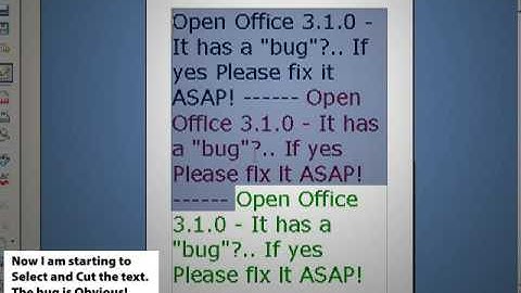 Open Office 3.1.0. counter-productive bug ?