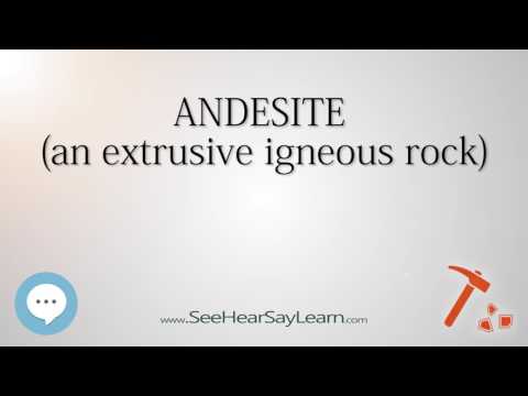 ANDESITE একটি বহির্মুখী আগ্নেয় শিলা 🔊