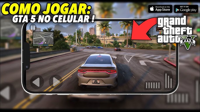 🔴 COMO JOGAR GTA 5 NO CELULAR IOS E ANDROID - COMO BAIXAR GTA V