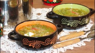 Суп с маринованными огурцами и перловкой