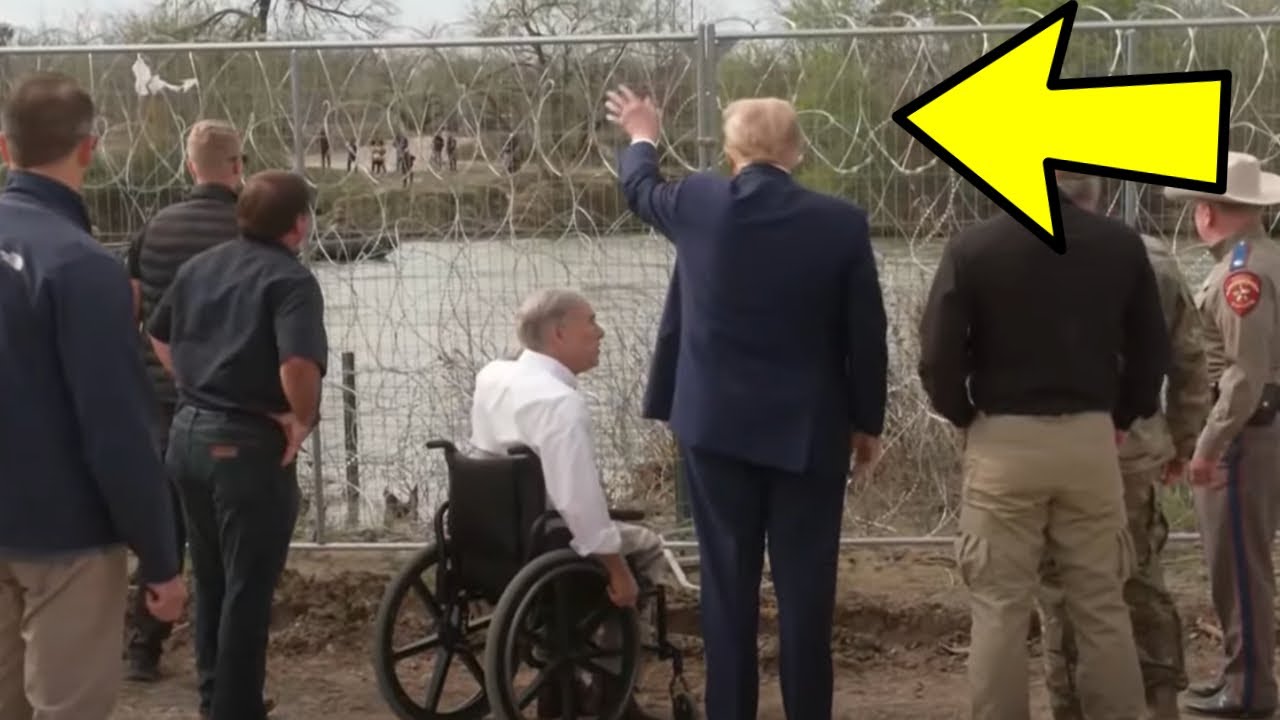 WOW: TRUMP WAVES AT ILLEGALS ACROSS BORDER IN EAGLE PASS TEXAS - YouTube