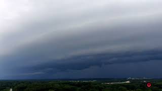 Massive Shelf Cloud Moving In Northwest Indiana 4K Drone Footage