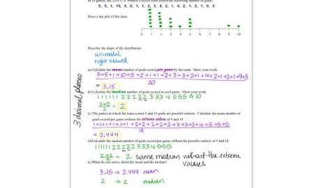 AP Stats 1.3 Desc.Quant.Data with Numbers