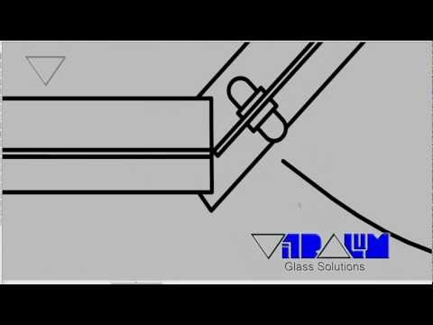 Vitralum Glass Solutions, how to build a Neo angle (135°) frameless shower enclosures , shower doors