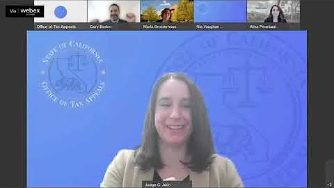 Office of Tax Appeals March 23, 2022 (Webex)