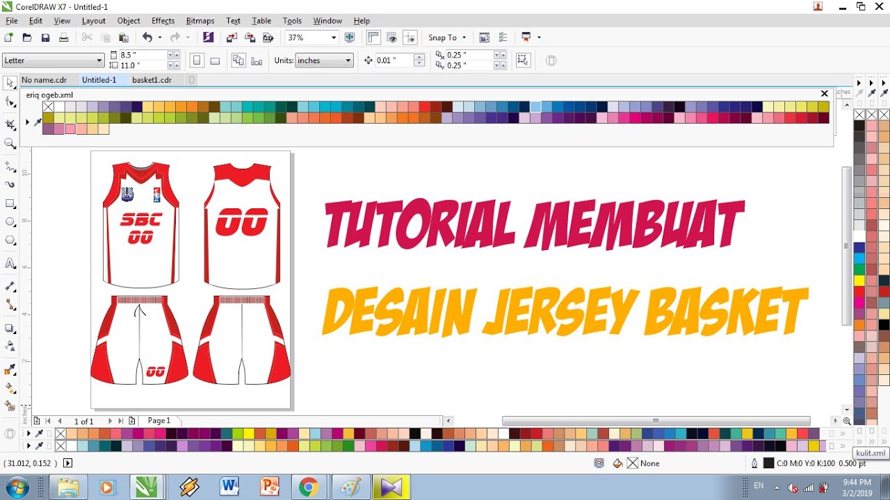 Tutorial CorelDraw Membuat Desain  Jersey  Basket  YouTube