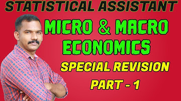 STATISTICAL ASSISTANT| MICRO &MACRO ECONOMICS |SPECIAL REVISION | PART 1| Admi.9744950174,9447786298
