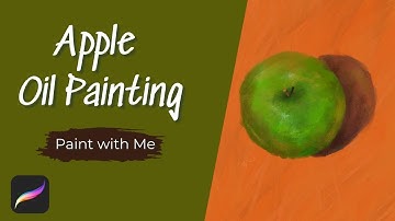 Oil Painting of Apple in Procreate with Default Standard Brushes