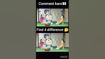 find 4 difference 🤔#shortvideo #doraemon #shinchan #trendingshorts #trend #anime