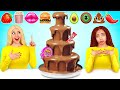 Rich Girl vs Broke Girl Chocolate Fondue Challenge | Funny Battle with Food by RATATA COOL