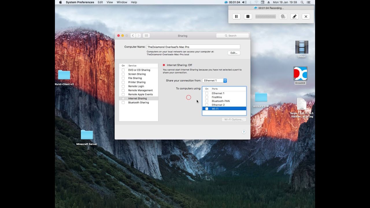 how to create a wifi hotspot on a mac easily - YouTube