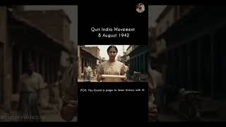 QUIT INDIA MOVEMENT 1942. #history #youtube #youtubeshorts #historia #creative