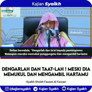 Tetap wajib taat kepada pemimpin meskipun zholim