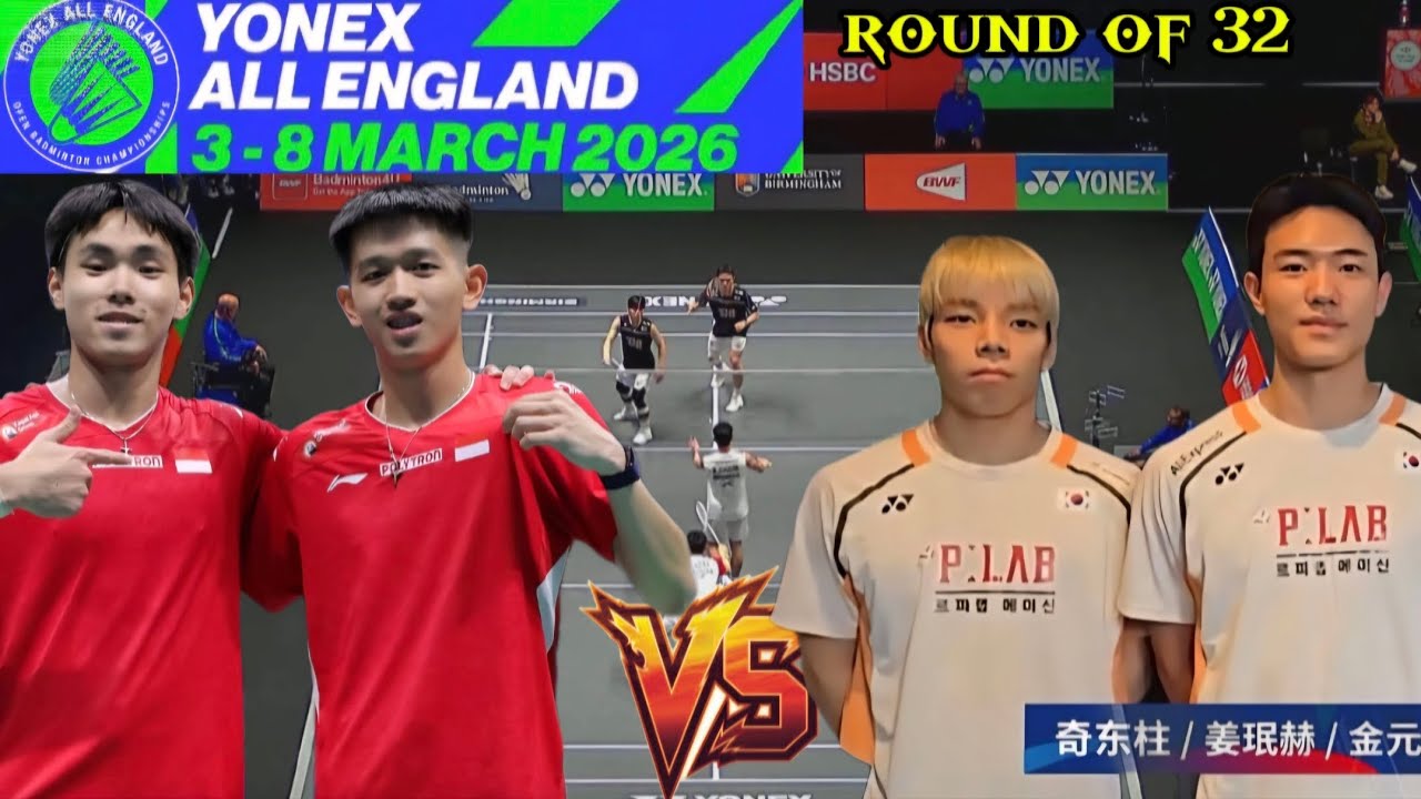 Raymond Indra/Nikolaus Joaquin (INA) VS Kang/Ki (KOR) | Debut babak 32 Besar All England 2026