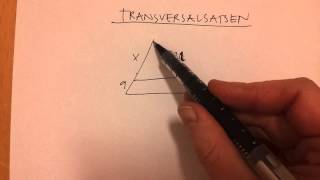 Topptriangel � transversalsatsen