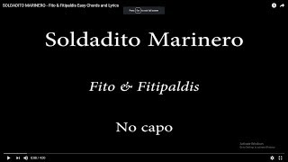 SOLDADITO MARINERO -  Fito & Fitipaldis Easy Chords and Lyrics