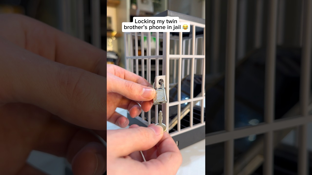 Locking My Twin Brother’s Phone in Jail Prank 😂