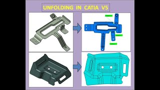Unfolding of Sheet Metal Bracket in  Catia V5 _ Clearance Check _Stamping,blanking,Blending.