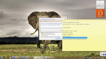 How to enable or turn on default games in windows 7