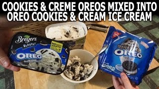 Cookies & Creme Oreos Mixed Into Oreo Cookies & Cream Ice Cream