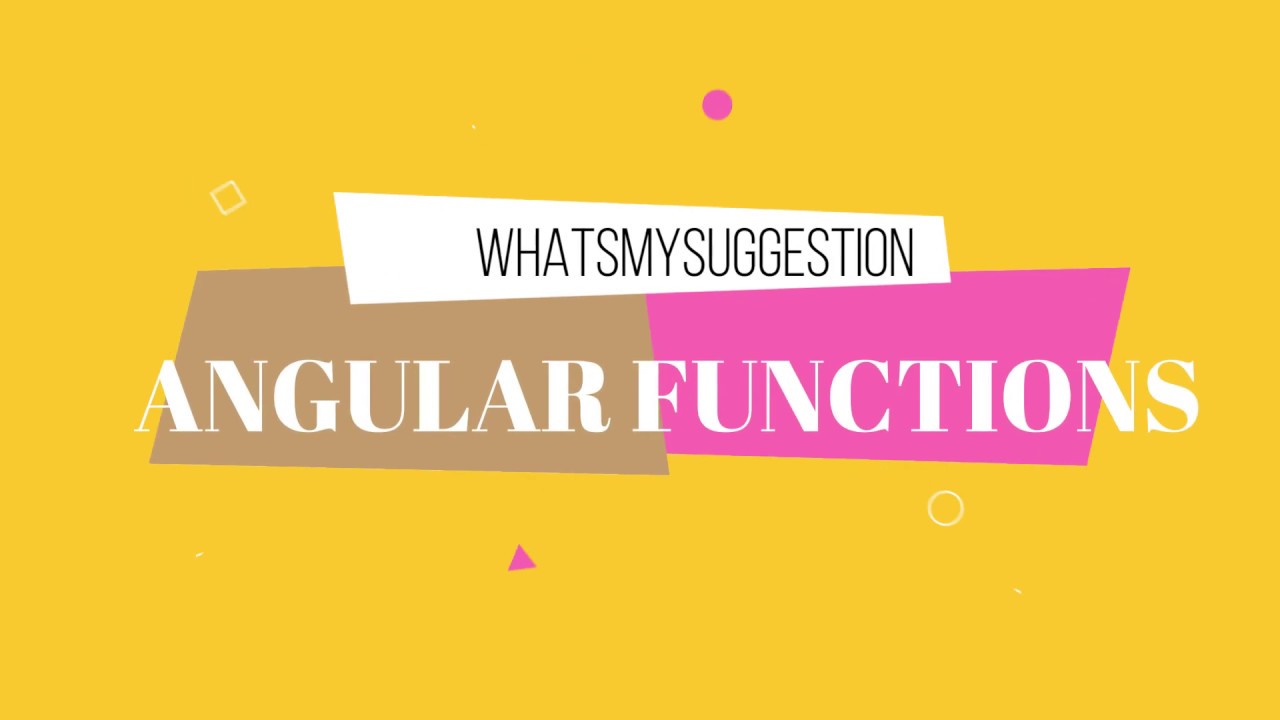 Types Of Functions In Angular 2 4 And 6 YouTube