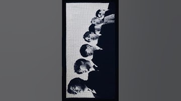 BTS Button Art made of more than 18,000 buttons #btsfanart #upcycling #bts #btsarmy #button