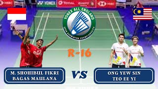 Muhammad Shohibul FIKRI/Bagas MAULANA vs ONG Yew Sin/TEO Ee Yi - R16 |  All England Open 2023