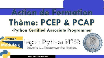 leçon python N°43  Module 6   Traitement des fichiers