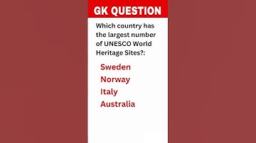 Important GK Questions and Answers | UNESCO World Heritage Sites #gk #viral #shorts