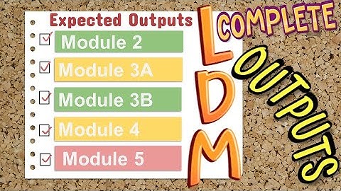 COMPLETE OUTPUTS FOR LDM2 E-PORTFOLIO