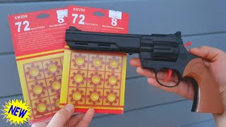Toy Cap Gun Revolver   Loud weapon Toy Пистолет с пистонами Распаковка Обзор и тест