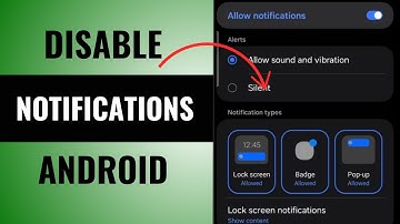 How to Disable Notifications on Android Application