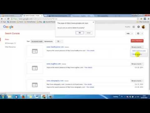 How to delete website in google webmaster tools