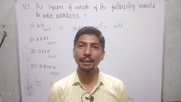 the square of which of the following would be odd number | how to find the square root of odd number