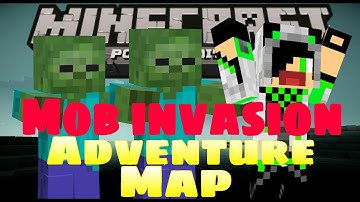 0.14.0 Mcpe redstone adventure map|Mob invasion made by Me