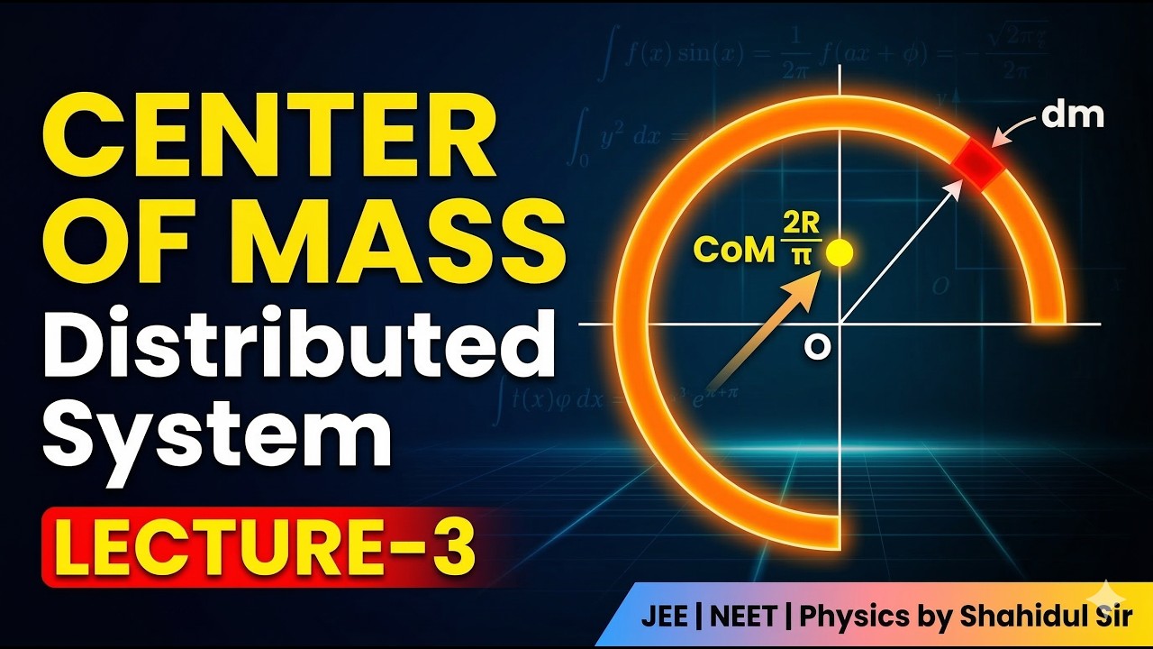 Distributed Mass Center of Mass of Distributed Mass System | Thin Rod | JEE/NEET Physics ...